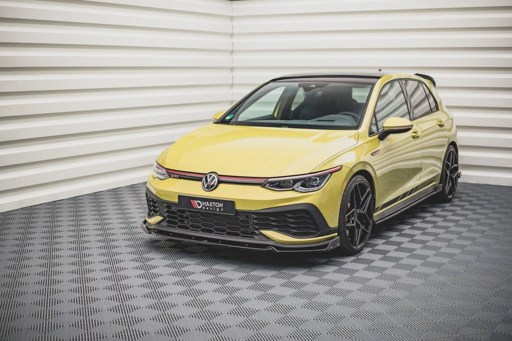 Maxton Parts - Frontlippe V.1 + Flaps passend für VW Golf GTI Clubsport Mk8