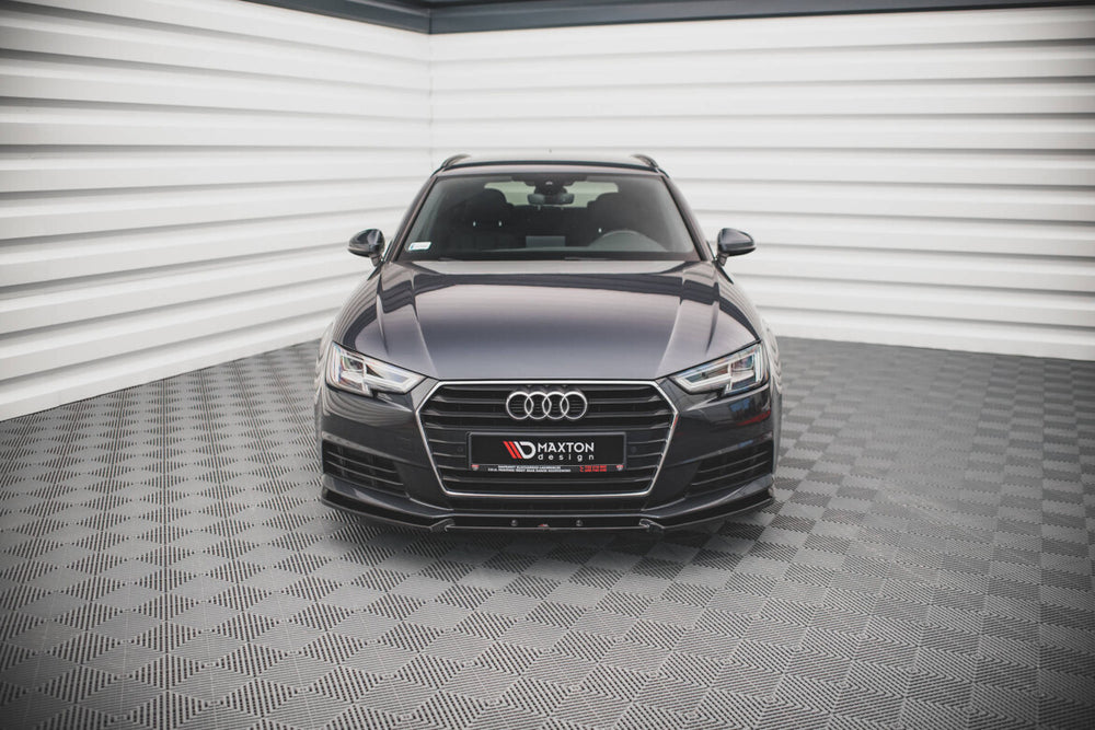 Maxton Parts - Frontlippe V.1 passend für Audi A4 B9 schwarz Hochglanz