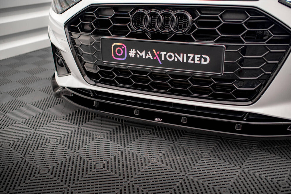 Maxton Parts - Frontlippe V.1 passend für Audi A4 S-Line / S4 B9 FL schwarz Hochglanz