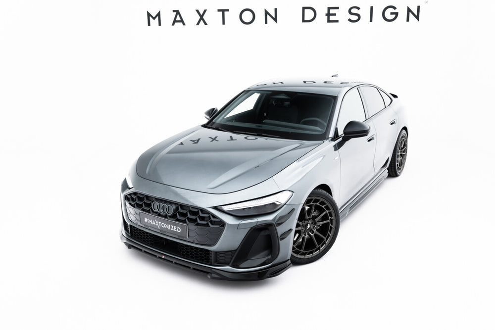 Maxton Parts - Frontlippe V.1 passend für Audi A5 S-Line / S5 Limousine / Avant B10 schwarz Hochglanz