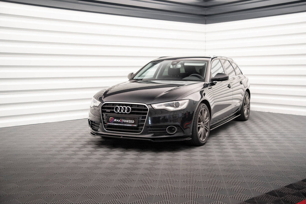 Maxton Parts - Frontlippe V.1 passend für Audi A6 C7 schwarz Hochglanz