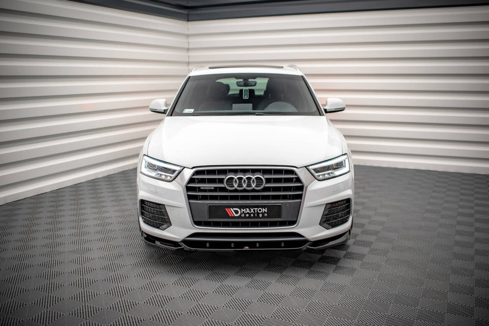 Maxton Parts - Frontlippe V.1 passend für Audi Q3 Sport 8U FL schwarz Hochglanz