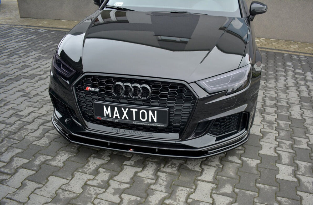 Maxton Parts - Frontlippe V.1 passend für Audi RS3 Sportback 8V FL schwarz Hochglanz