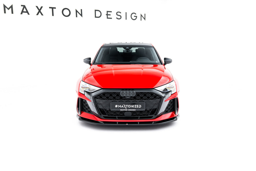 Maxton Parts - Frontlippe V.1 passend für Audi RS3 Sportback 8Y FL schwarz Hochglanz