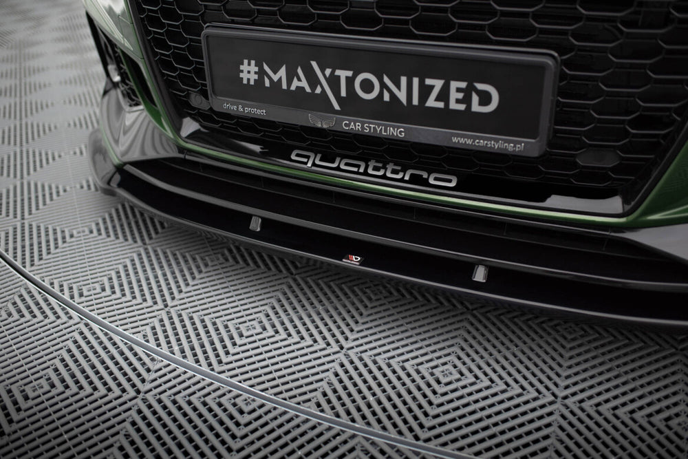 Maxton Parts - Frontlippe V.1 passend für Audi RS4 B9 schwarz Hochglanz