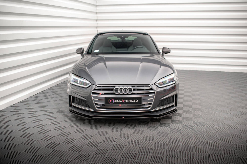 Maxton Parts - Frontlippe V.1 passend für Audi S5 / A5 S-Line F5 Coupe / Sportback schwarz Hochglanz