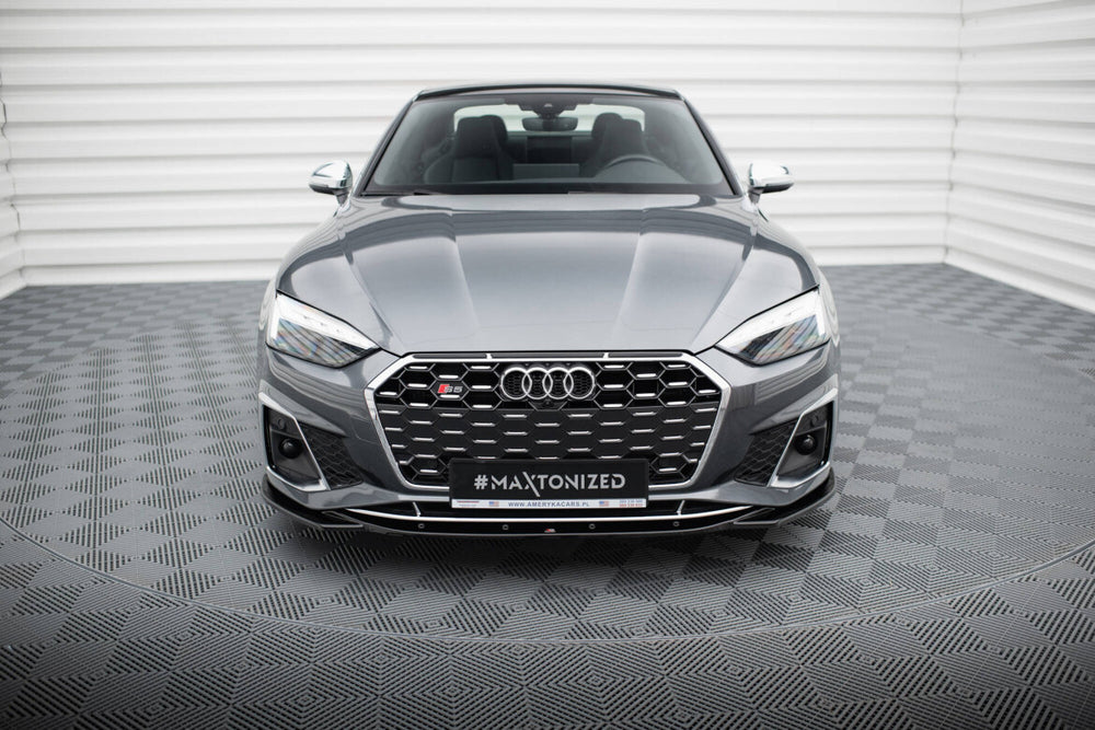 Maxton Parts - Frontlippe V.1 passend für Audi S5 / A5 S-Line F5 FL schwarz Hochglanz