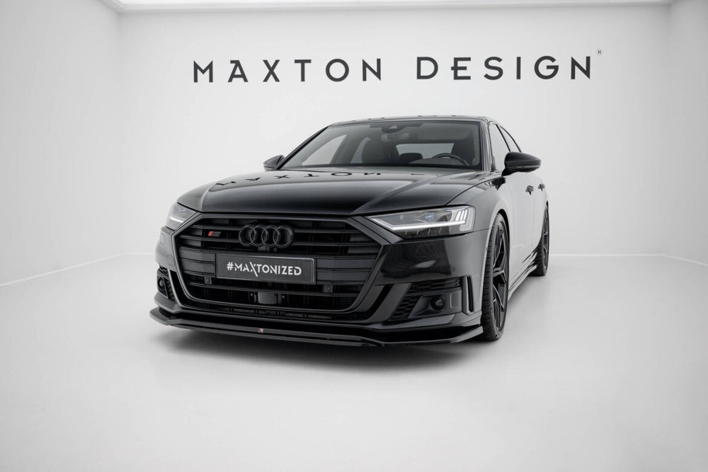 Maxton Parts - Frontlippe V.1 passend für Audi S8 / A8 S-Line D5 schwarz Hochglanz