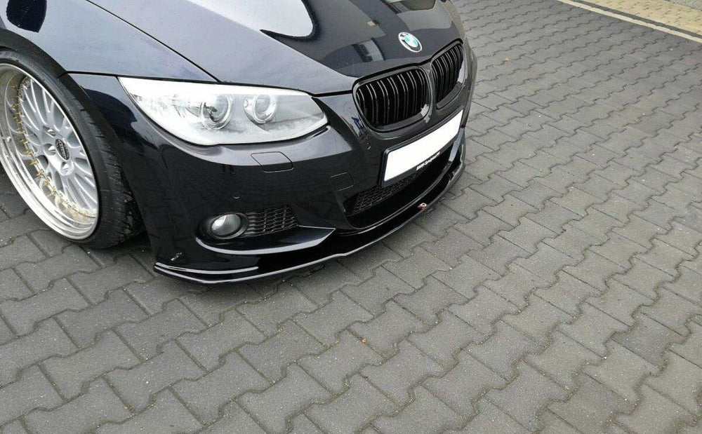 Maxton Parts - Frontlippe V.1 passend für BMW 3er E92 M Paket FL schwarz Hochglanz