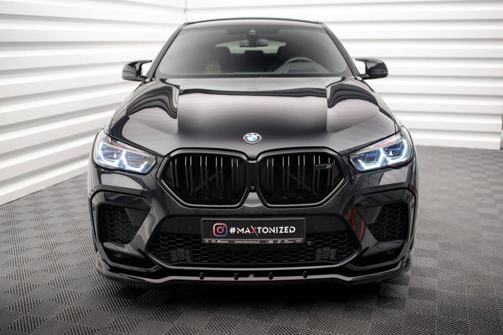 Maxton Parts - Frontlippe V.1 passend für BMW X6 M F96 schwarz Hochglanz