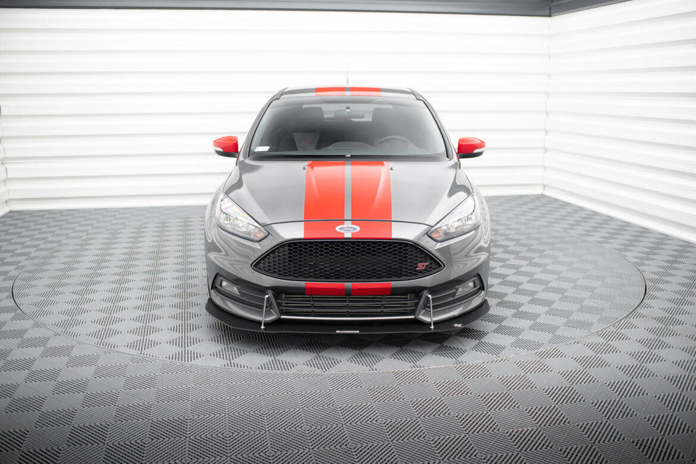 Maxton Parts - Frontlippe V.1 passend für Ford Focus ST Mk3 FL schwarz matt (FO-FO-3F-ST-CNC-FD1)