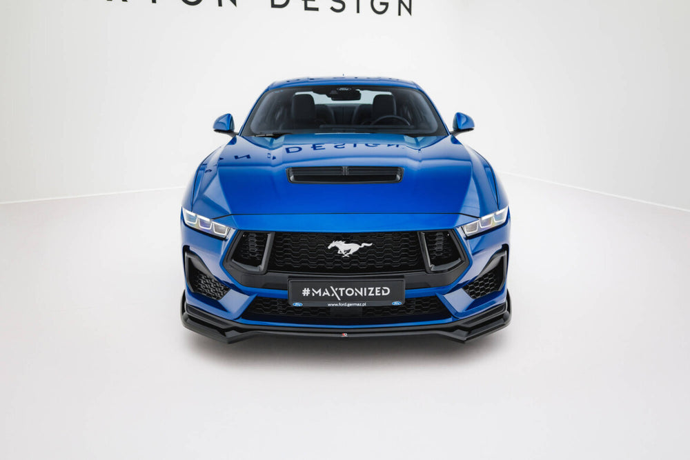 Maxton Parts - Frontlippe V.1 passend für Ford Mustang GT Mk7 schwarz Hochglanz