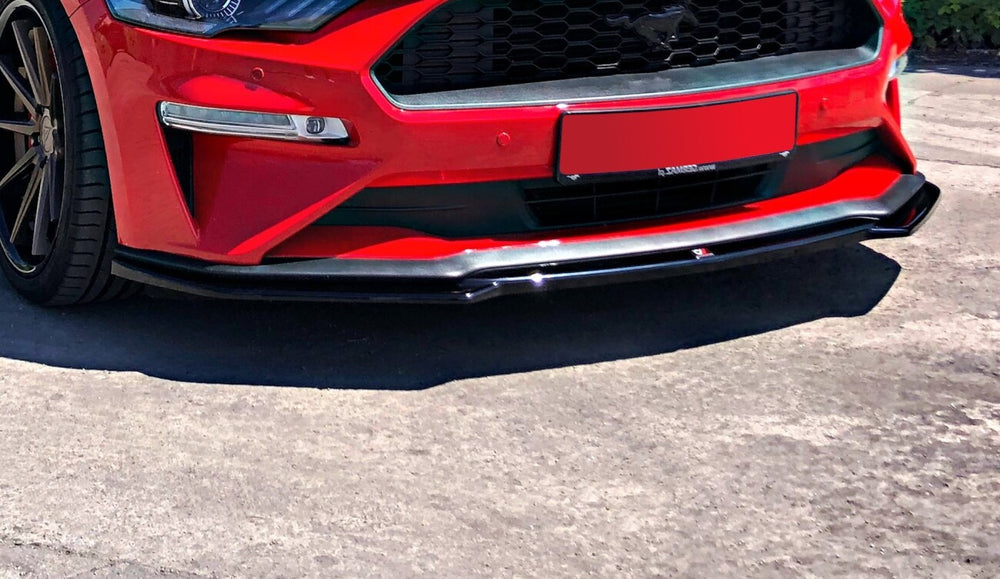 Maxton Parts - Frontlippe V.1 passend für Ford Mustang Mk. 6 FL schwarz Hochglanz