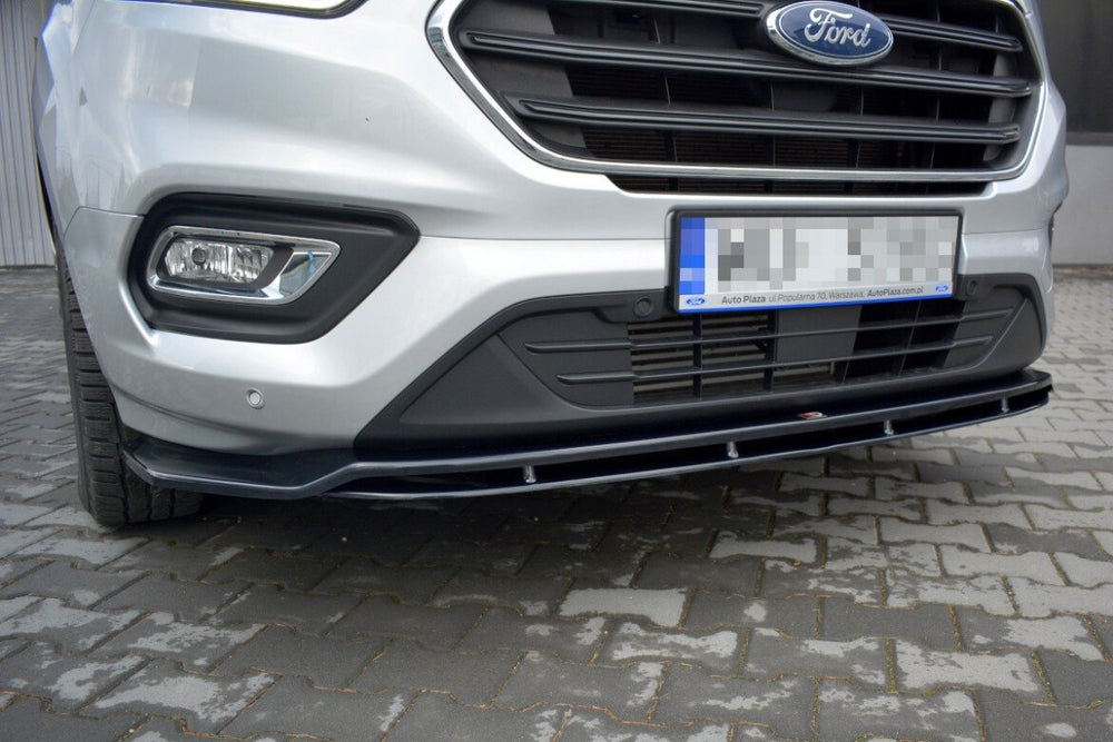 Maxton Parts - Frontlippe V.1 passend für Ford Transit Custom Mk1 FL / Tourneo Custom Mk1 FL schwarz Hochglanz