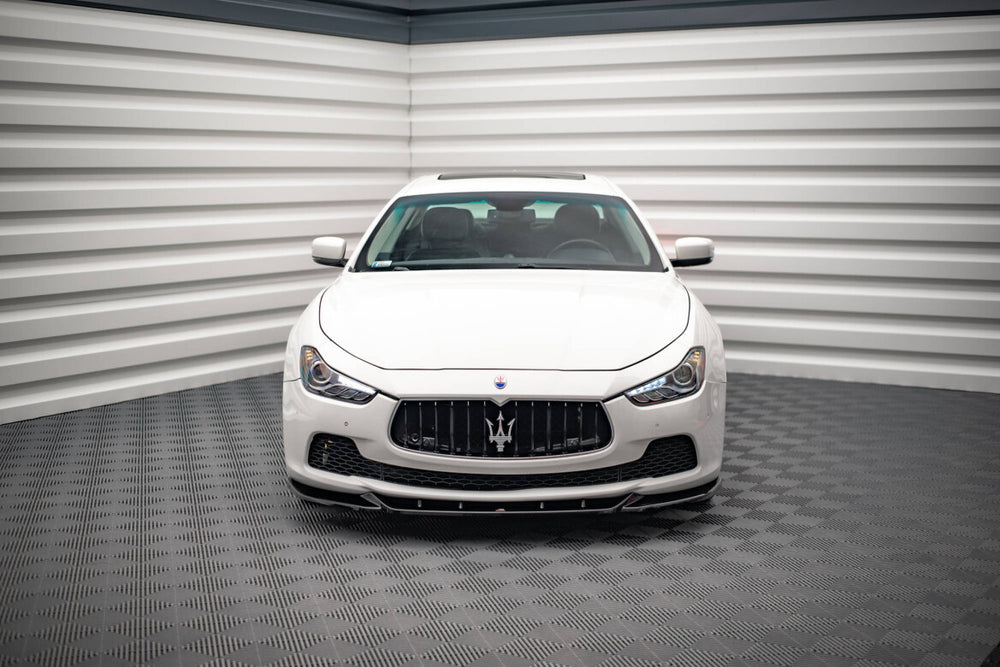 Maxton Parts - Frontlippe V.1 passend für Maserati Ghibli Mk3 schwarz Hochglanz