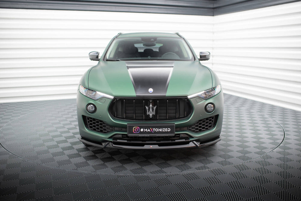 Maxton Parts - Frontlippe V.1 passend für Maserati Levante Mk1 schwarz Hochglanz