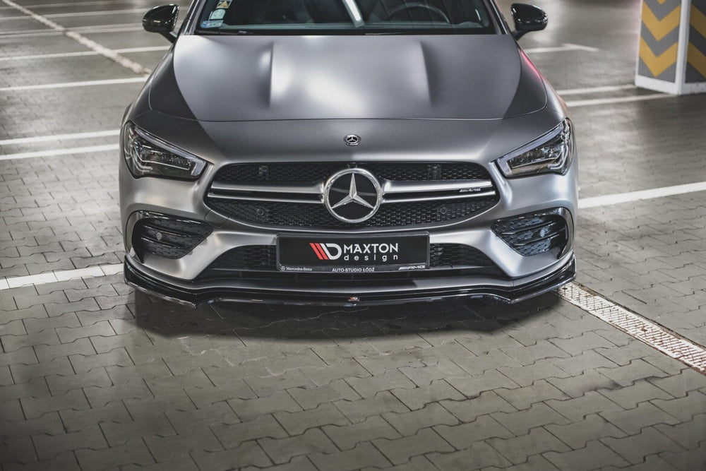 Maxton Parts - Frontlippe V.1 passend für Mercedes-AMG CLA 35 Aero C118 schwarz Hochglanz