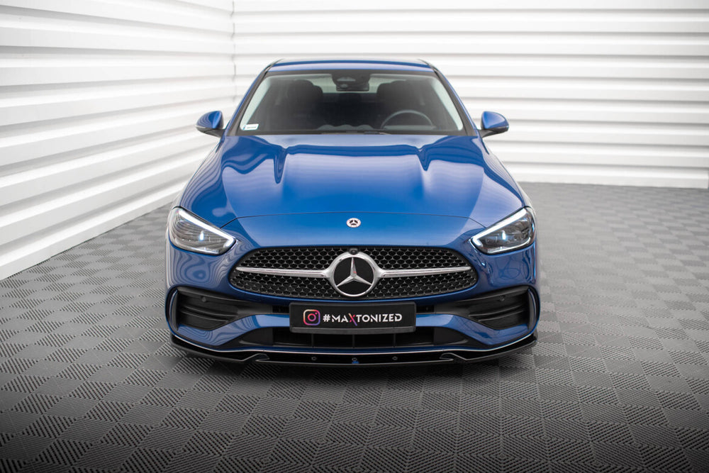 Maxton Parts - Frontlippe V.1 passend für Mercedes C AMG-Line / 43 AMG W206 schwarz Hochglanz