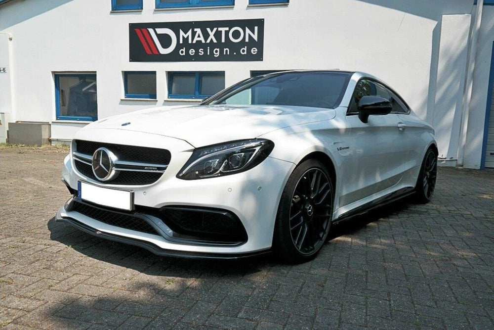 Maxton Parts - Frontlippe V.1 passend für Mercedes C-Klasse C205 63 AMG Coupe schwarz Hochglanz