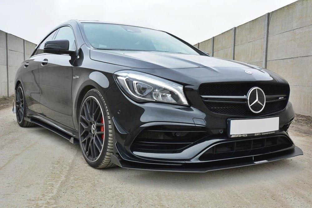 Maxton Parts - Frontlippe V.1 passend für Mercedes CLA A45 AMG C117 FL schwarz matt