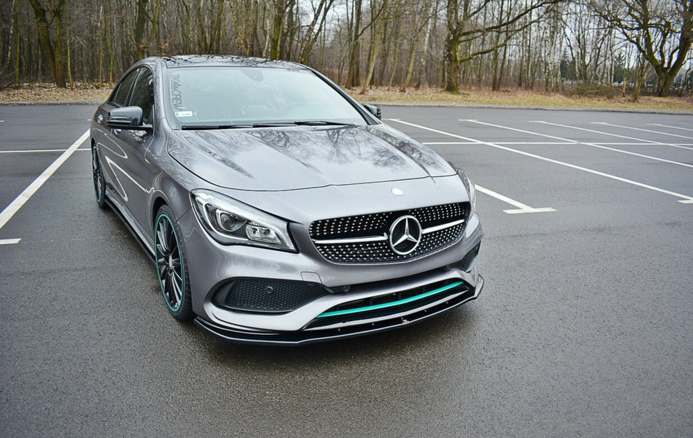 Maxton Parts - Frontlippe V.1 passend für Mercedes CLA C117 AMG-LINE FL schwarz Hochglanz
