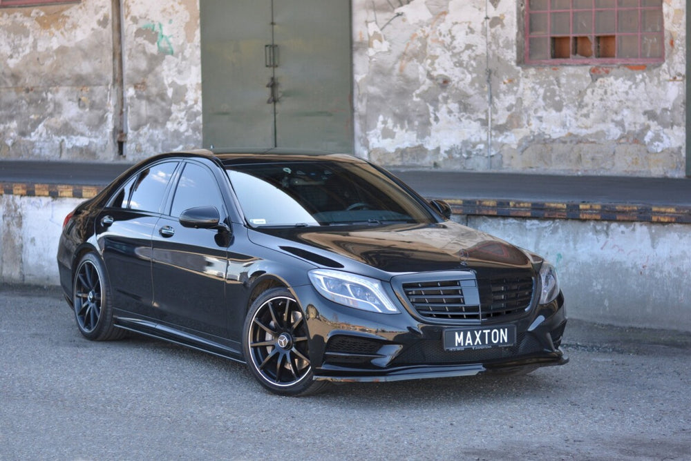 Maxton Parts - Frontlippe V.1 passend für Mercedes S-Klasse AMG-LINE W222 schwarz Hochglanz