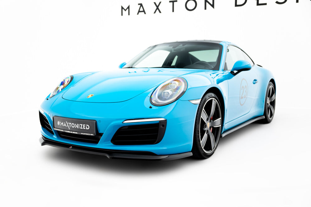 Maxton Parts - Frontlippe V.1 passend für Porsche 911 Carrera 991 FL schwarz Hochglanz