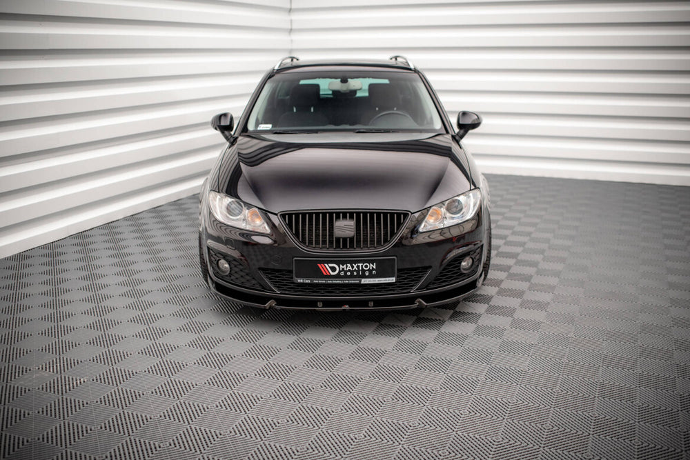 Maxton Parts - Frontlippe V.1 passend für Seat Exeo schwarz Hochglanz