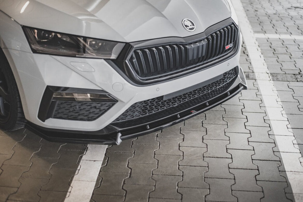 Maxton Parts - Frontlippe V.1 passend für Skoda Octavia RS Mk4 schwarz Hochglanz