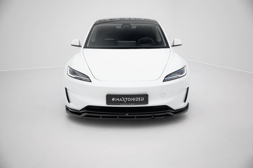 Maxton Parts - Frontlippe V.1 passend für Tesla Model 3 Performance Mk1 FL schwarz Hochglanz