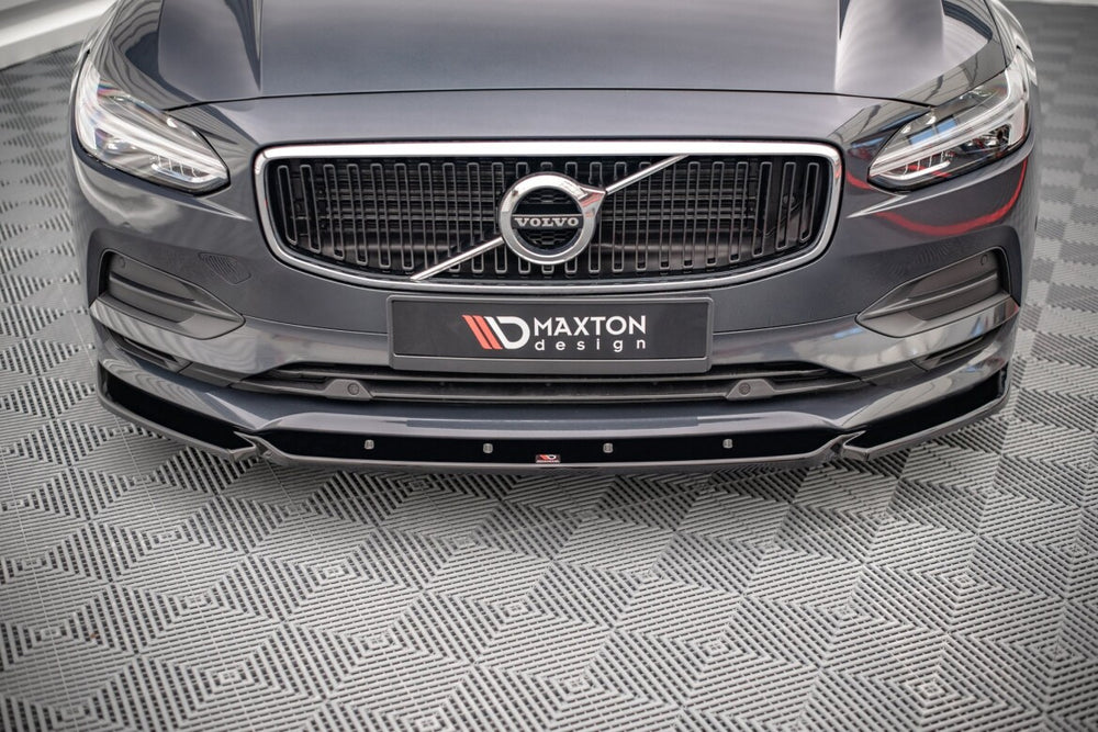 Maxton Parts - Frontlippe V.1 passend für Volvo V90 Mk2 schwarz Hochglanz