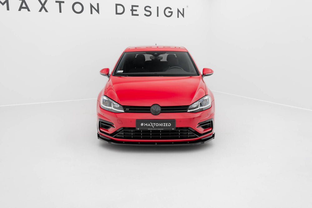 Maxton Parts - Frontlippe V.1 passend für VW Golf R / R-Line Mk7 FL schwarz Hochglanz