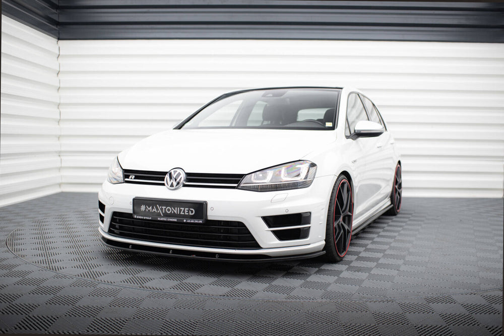 Maxton Parts - Frontlippe V.1 passend für VW Golf R / R-Line Mk7 schwarz Hochglanz