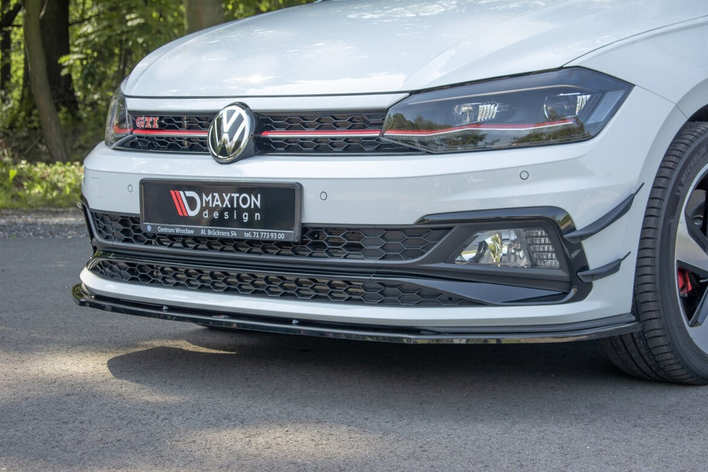 Maxton Parts - Frontlippe V.1 passend für VW Polo GTI / R-line Mk6 schwarz Hochglanz