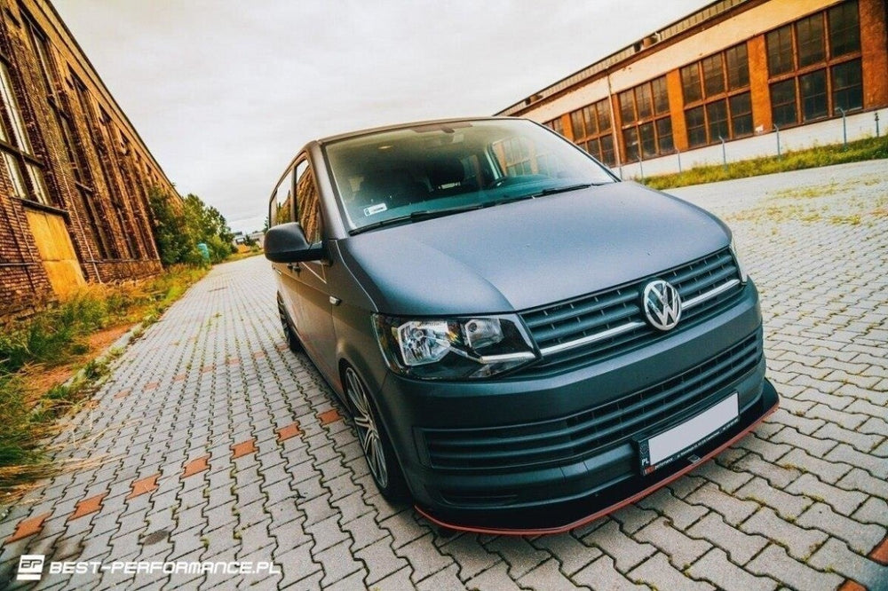 Maxton Parts - Frontlippe V.1 passend für VW T6 schwarz Hochglanz