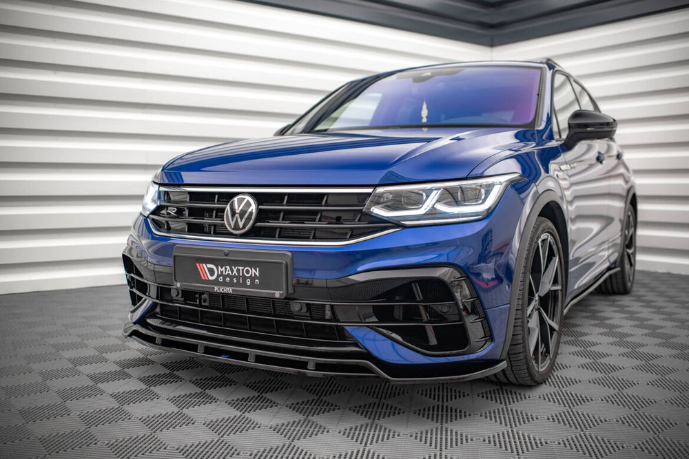 Maxton Parts - Frontlippe V.1 passend für VW Tiguan R / R-Line Mk2 FL schwarz Hochglanz