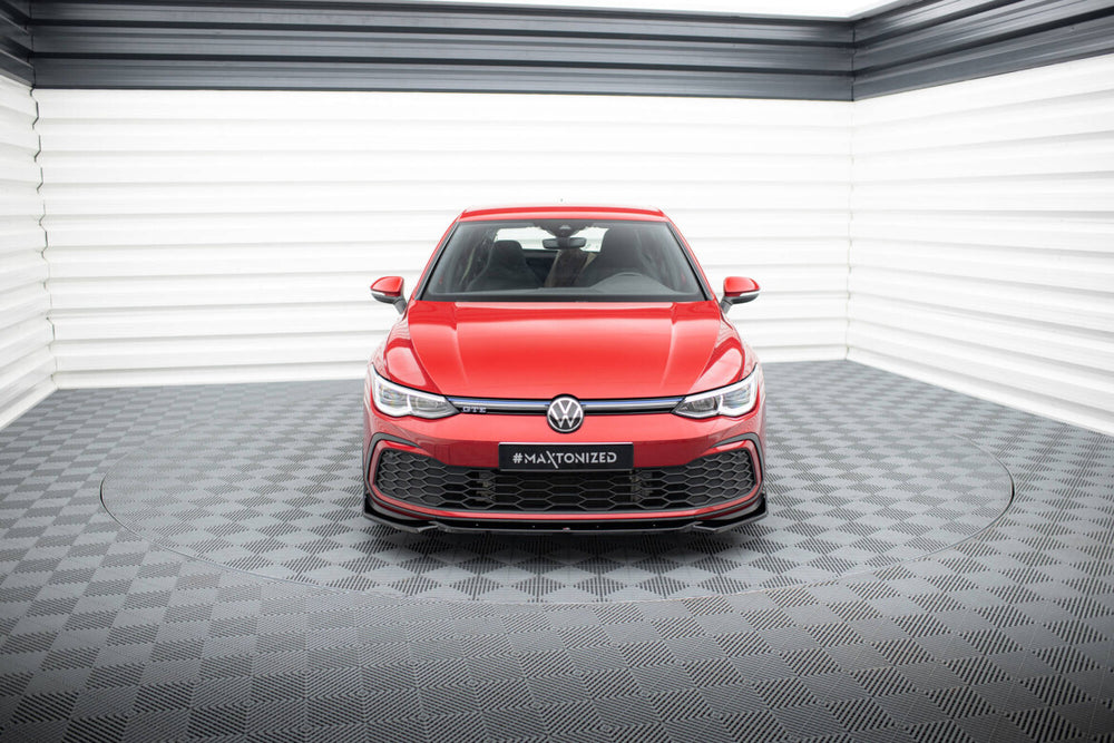 Maxton Parts - Frontlippe V.2 + Flaps passend für VW Golf GTI / GTE / GTD / R-Line Mk8
