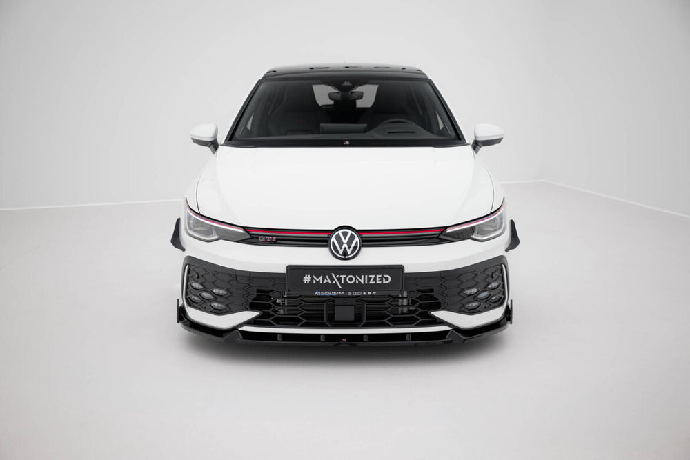 Maxton Parts - Frontlippe V.2 + Flaps passend für VW Golf GTI / GTE / R-Line Mk8 FL