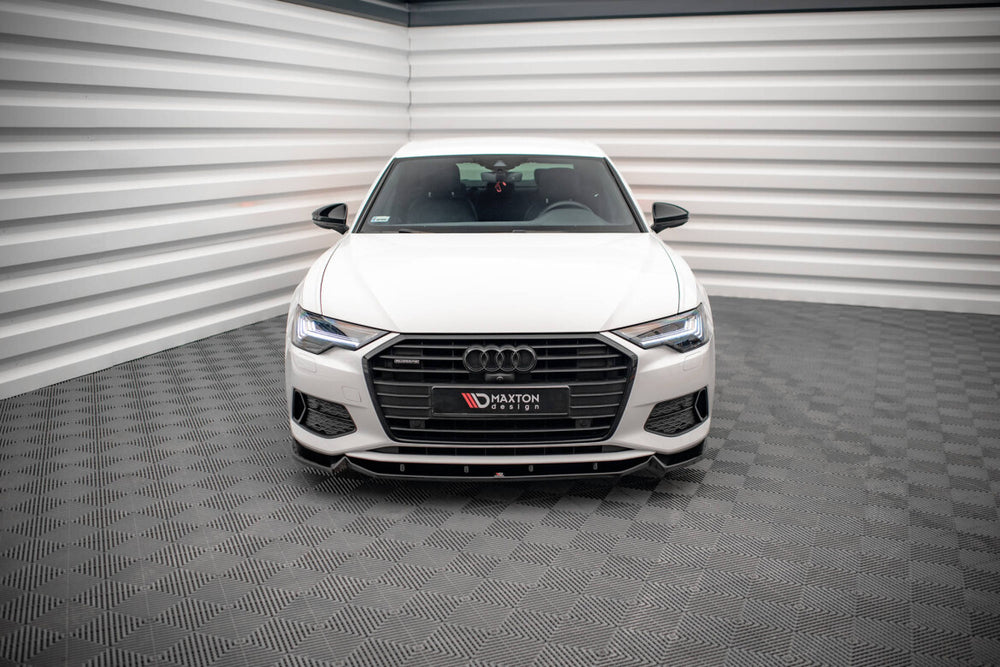 Maxton Parts - Frontlippe V.2 passend für Audi A6 C8 schwarz Hochglanz