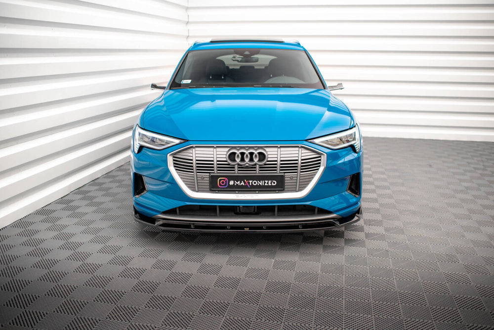 Maxton Parts - Frontlippe V.2 passend für Audi e-tron schwarz Hochglanz