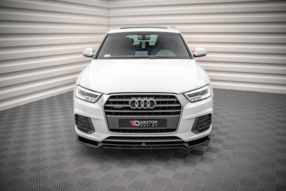 Maxton Parts - Frontlippe V.2 passend für Audi Q3 Sport 8U FL schwarz Hochglanz