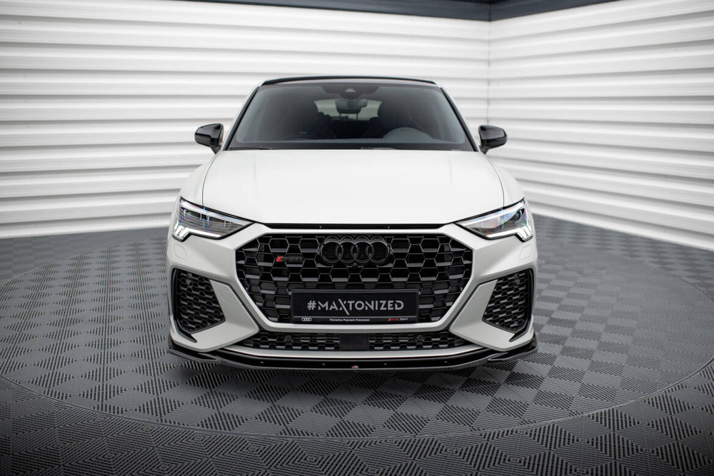 Maxton Parts - Frontlippe V.2 passend für Audi RSQ3 Sportback / SUV F3 schwarz Hochglanz