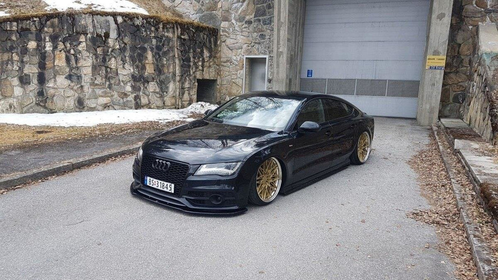 Maxton Parts - Frontlippe V.2 passend für Audi S7 / A7 S-Line C7 schwarz Hochglanz