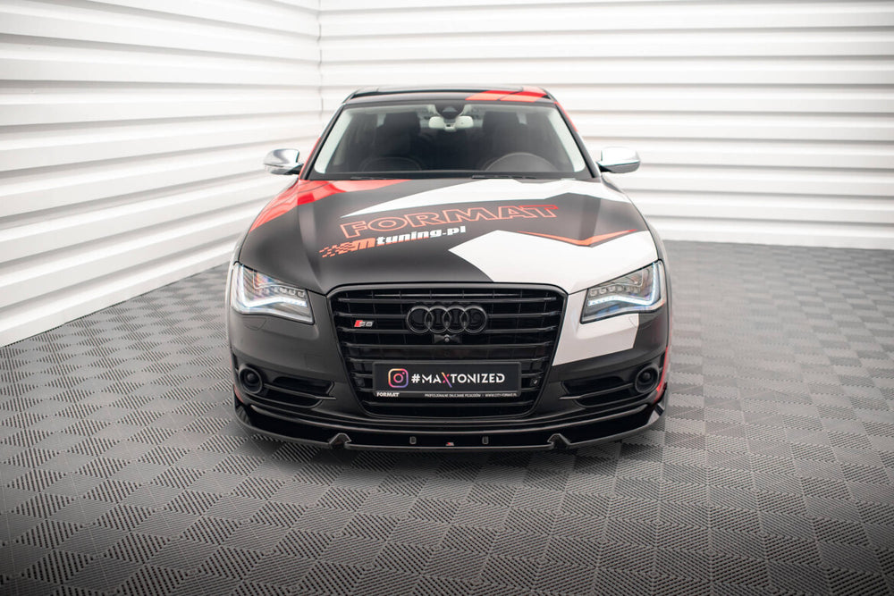 Maxton Parts - Frontlippe V.2 passend für Audi S8 D4 schwarz Hochglanz