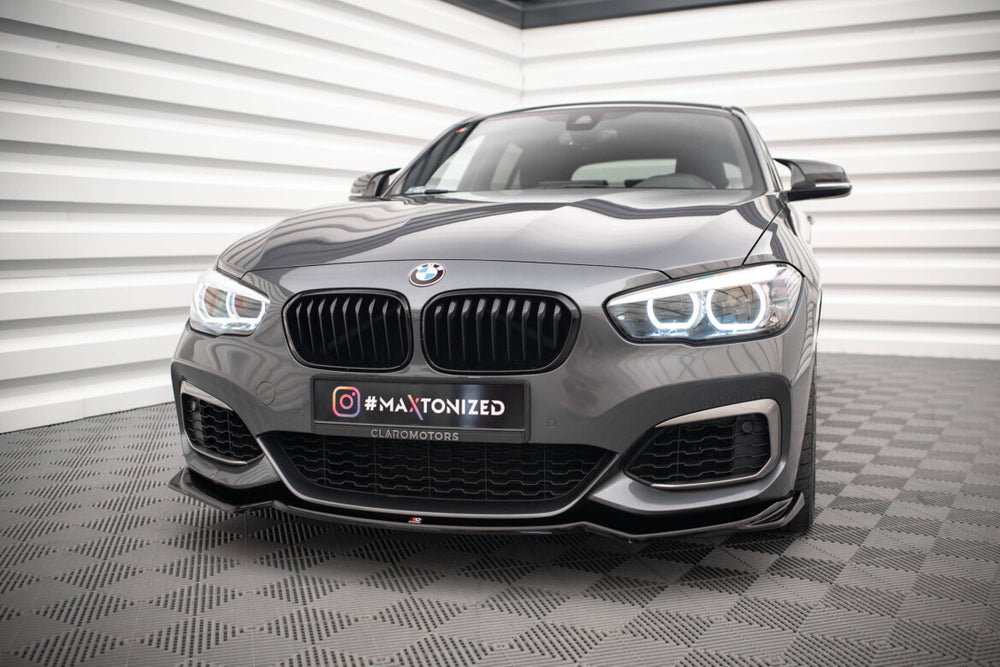 Maxton Parts - Frontlippe V.2 passend für BMW 1er F20/F21 M-Power schwarz Hochglanz