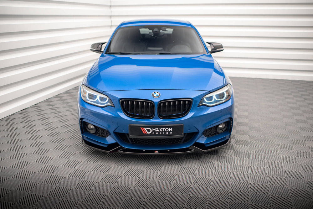 Maxton Parts - Frontlippe V.2 passend für BMW 2 M-Paket F22 schwarz Hochglanz