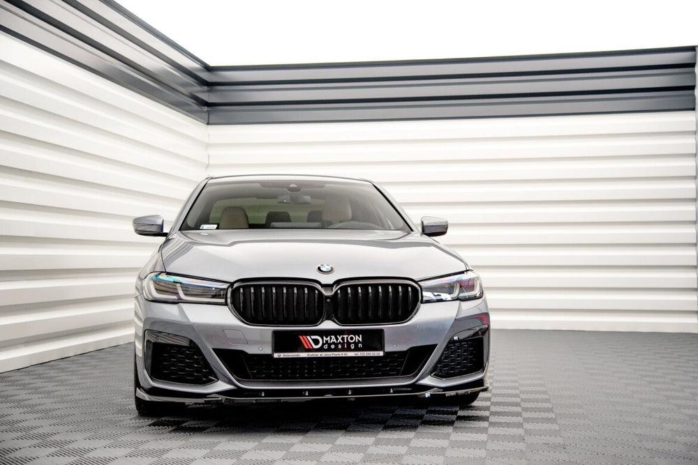 Maxton Parts - Frontlippe V.2 passend für BMW 5er M-Paket / M550i / M550d Limousine / Touring G30 / G31 FL schwarz Hochglanz