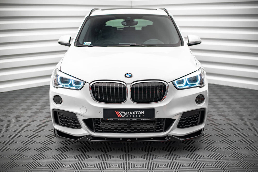 Maxton Parts - Frontlippe V.2 passend für BMW X1 M-Paket F48 schwarz Hochglanz