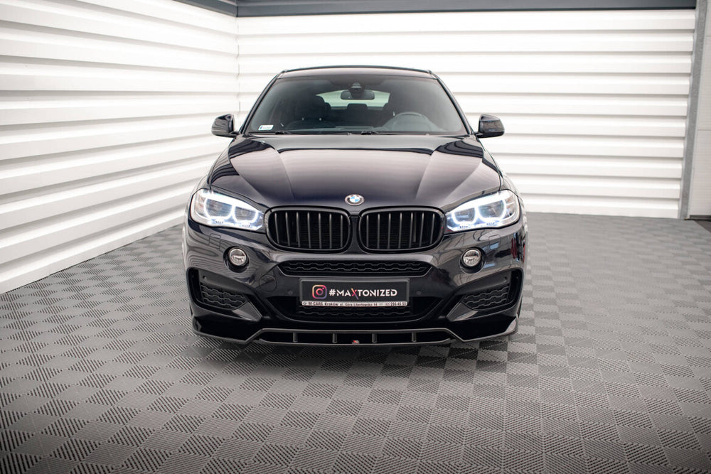 Maxton Parts - Frontlippe V.2 passend für BMW X6 M-Paket F16 schwarz Hochglanz