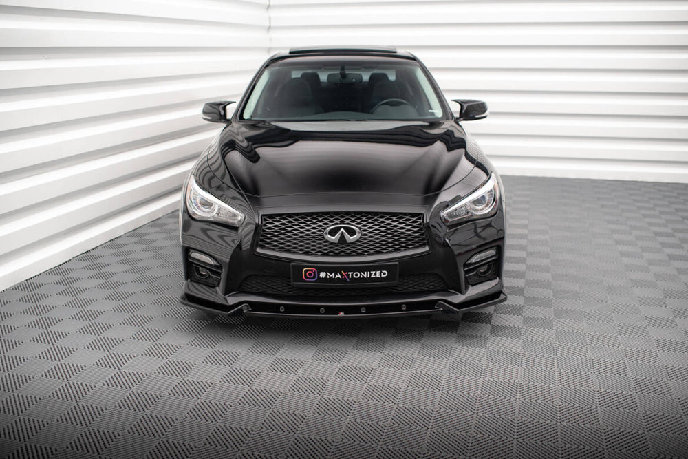 Maxton Parts - Frontlippe V.2 passend für Infiniti Q50 S Mk1 schwarz Hochglanz